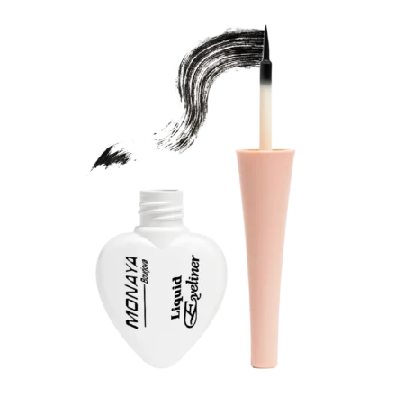 Monaya Precision Liquid Eyeliner, Waterproof & Smudge-Proof, Black