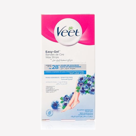 Veet Hair Removal Wax Stripes for Sensitive Skin - 12 Stripes