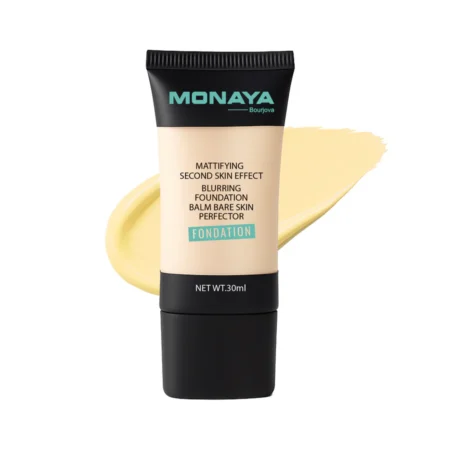 Monaya Bourjova Perfect Matte Liquid Foundation – Full Coverage, Waterproof, Long-Lasting, 6 Shades (30ml) –  Oil-Free, Concealer Effect